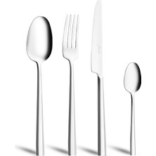 Jumbo 3404 24-Piece 6-Person Dessert Cutlery Set - Steel