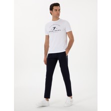 Cacharel Navy Slim Fit Straight Leg Modal Blend Sweatpants
