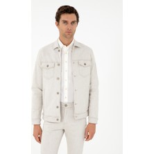 Cacharel Beige Regular Fit Denim Jacket