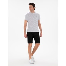 Cacharel Black Slim Fit Casual Shorts