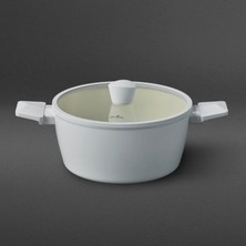 Jumbo Swiss Crystal Light Grey Deep Pot 24 cm - Light Grey