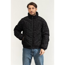Versace Jeans Couture Ny 50D Pr. All Liquify Flock Men's Puffer Jacket Black