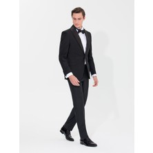 Cacharel Black Slim Fit Tuxedo Jacket