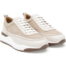 Cacharel Beige Thermo Sole %100 Leather Sneakers