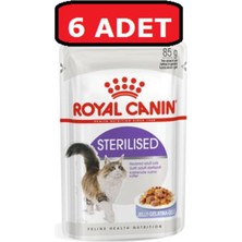 Tr Sterilised Kısır Kedi Yaş Mama 6 Adet x 85 gr Jelly Pouch Jel