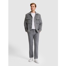 Cacharel Navy Regular Fit Canvas Trousers