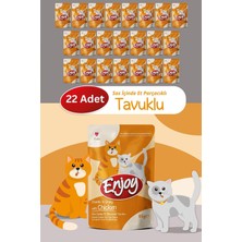 Tr Enjoy Kedi Konserve Maması, Tavuk Etli, 85G, 22 Adet