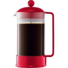 Tr Brezilya French Press Kahve Makinesi, 963 Gr, 1 Litre (8 Fincan), Kırmızı