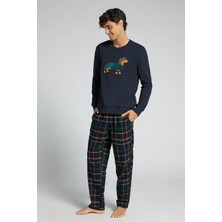 Intimissimi Basset Embroidered Cotton Men's Long Pajamas