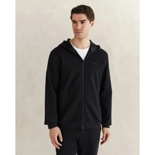 Gant Men's Black Zip-Up Cardigan