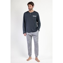 Admas Harris Men's Pajama Set Grey