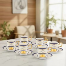 Jumbo Raven 6-Person Coffee Cup Set - Blue
