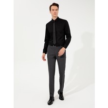 Cacharel Smoke Grey Slim Fit Dress Trousers