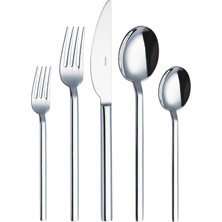 Jumbo 8100 Matte 12-Person 84-Piece Cutlery Set - Matte Steel