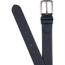 Cacharel Navy Classic Leather Belt