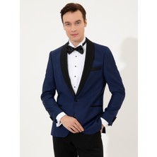 Cacharel Light Navy Slim Fit Tuxedo Jacket