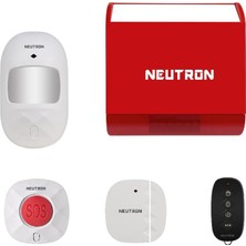 Tr Wi-Fi Smart Dış Mekan Alarm Nane Günanenlik Sistemi - Kablosuz Alarm Seti - App ile Kontrolnan, Kırmızı