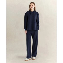 Gant Women's Navy Relaxed Fit Sweatpants