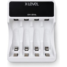 Tr CH1-201AL Akıllı Pil Şarj Cihazı, 4 Yuvalı Aa ve Aaa Ni-Mh Pil Şarj Aleti, Usb-C 5V 2A Giriş, LCD Ekranlı Şarj Göstergesi, Otomatik Güç Kesme Özellikli Smart Charger | CH1-201AL