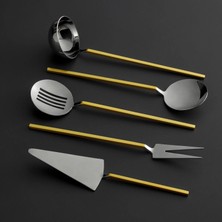 Jumbo 9100 5-Piece Matte Gold Serving Set - Matte Gold