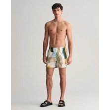 Gant Men's Yellow Patterned Swim Shorts
