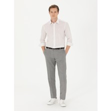 Cacharel Grey Slim Fit %100 Wool Dress Trousers