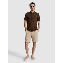 Cacharel Beige Regular Fit Pleated Bermuda Shorts