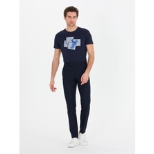Cacharel Navy Slim Fit Dress Trousers