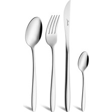 Jumbo 2003 24-Piece 6-Person Dessert Cutlery Set Steel - Steel