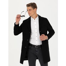 Cacharel Black Slim Fit Overcoat