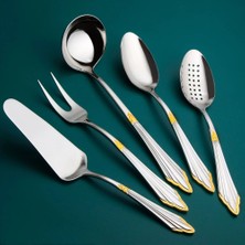 Jumbo 1003 Gold 5-Piece Serving Set - Gold