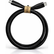 Tr 60W Pd Hızlı Şarj Usb-C Kablo, 50.000+ Bükülme Dayanımı, 480MBPS Veri Aktarımı, Dayanıklı Örgü Naylon, Güçlendirilmiş Type-C Şarj ve Data Kablosu CB1037, Siyah