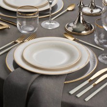 Jumbo Oscar Gold 55-Piece 12-Person Dinner Set