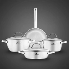 Jumbo Colosseum 3ply 7-Piece Induction Base Steel Cookware Set - Steel