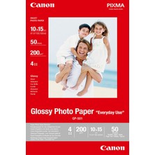 Canon GP-501 Glossy Fotoğraf Kağıdı 50 Yaprak, 200GR, 10X15