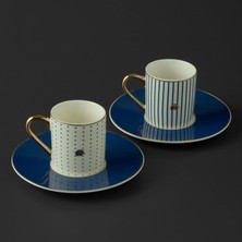 Jumbo Navy 2-Person Coffee Cup Set 90 ml - Blue