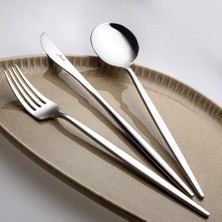 Jumbo 9000 Matte Steel 84-Piece 12-Person Cutlery Set - Matte Steel