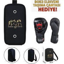 Tr Do Yakuza Kick Boks Eldiveni, Muay Thai Boks Eldiveni, 14 Oz, Siyah, Taşıma Çantası Hediyeli