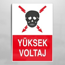 Tr Yüksek Voltaj Uyarı Levhası 20X30CM