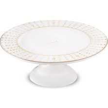 Jumbo Navy Gold Footed Cake Stand 25 cm - Gold