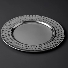 Jumbo Quenny 33 cm Hammered Charger Plate - Silver
