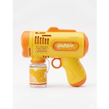 Tr Nk Spor Bubble Gun Köpük Makinesi - Balon Suyu Hediyeli Otomatik Oyuncak Tabanca-Otomatik Köpük Tabancası - 1000+ Baloncuk Kapasiteli Işıklı Bubble Gun Oyuncak - Sarı