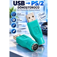 USB - Erkek Ps2-Dişi Çevirici Jack USB Aparatı