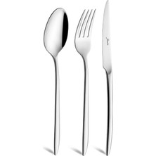 Jumbo 2600 18-Piece 6-Person Dinner Cutlery Set - Steel
