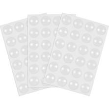 Tr Furndiy Şeffaf 72 Parça Yapışkanlı Ses Kesici - Cam Masa Pabucu - Çekmece ve Dolap Kapısı Için Yumuşak Kapanma Tamponu - Mini Silikon Ayak - Üçlü Paket