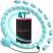 Tr Akıllı Ağırlıklı Fit Hoop Büyük Beden Yetişkinler Için Kilo Kaybı, Hula Circle-2'si 1 Arada Infinity Fitness Hoop, 24 Bağlantı Ayrılabilir ve Boyutu Ayarlanabilir, Top Otomatik Döndürme ile