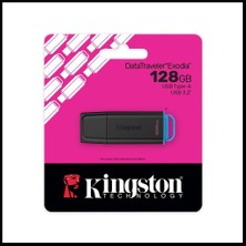 Kingston Kıngston DTXG2/128GB USB 3.2 Datatraveler Exodia Gen 1 Flash Bellek (Siyah-Mavi)
