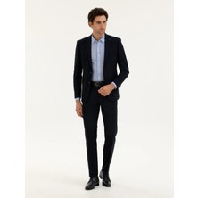 Cacharel Navy Slim Fit Dress Trousers