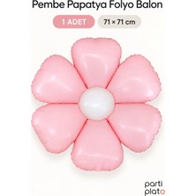 Era Balon Pembe Papatya Folyo Balon 71X71 cm 1 Adet Çiçek Temalı Doğum Günü Parti Süsü