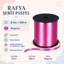 San Rafya Şerit Pastel 8mm x 200MM Magenta